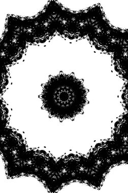 Siyah ve beyaz süslemeli arka plan. Mandala deseni.