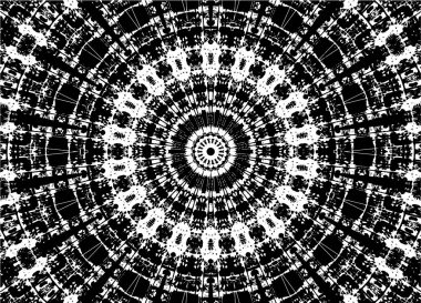 Siyah ve beyaz süslemeli arka plan. Mandala deseni.