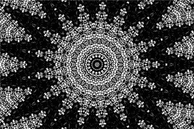 Dekoratif siyah beyaz arka plan. Mandala deseni.