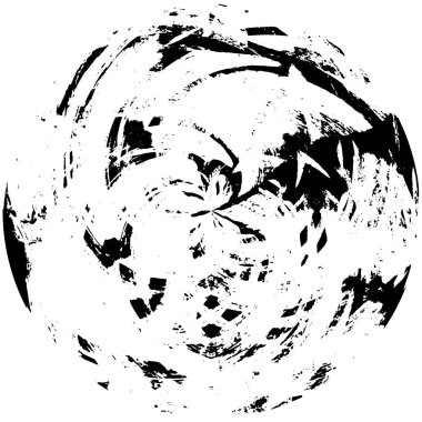 Siyah ve Beyaz Karmaşık Tek Renkli Örnekler, Soyut Gölgeler ve Küre içindeki Beyaz Gürültü