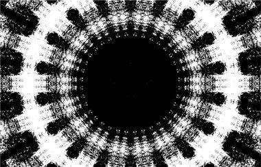 Soyut geometrik şekilli kusursuz siyah ve beyaz desenler