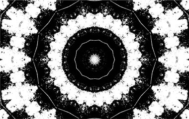 Kaleydoskopik desenli siyah beyaz yaratıcı arkaplan