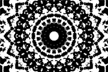 Siyah ve beyaz süslemeli arka plan. Mandala deseni.