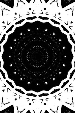 Siyah ve beyaz süslemeli arka plan. Mandala deseni.