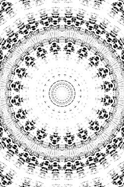 Siyah ve beyaz süslemeli arka plan. Mandala deseni.