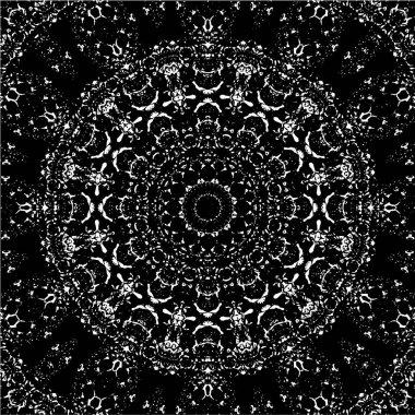 Siyah ve beyaz süslemeli arka plan. Mandala deseni.