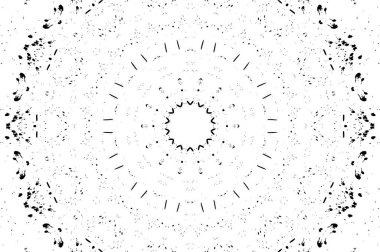 Dekoratif siyah beyaz arka plan. Mandala deseni.