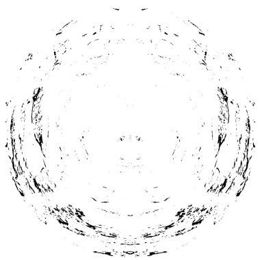 Kaotik Siyah ve Beyaz Monokrom Örnekleri ve Küre içindeki Soyut Gölgeler