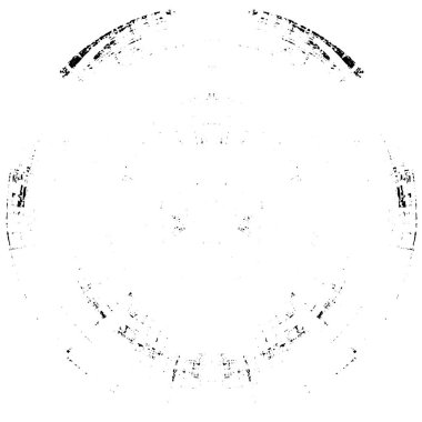 Kaotik Siyah ve Beyaz Monokrom Örnekleri ve Küre içindeki Soyut Gölgeler