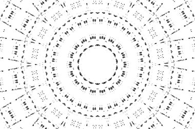 Siyah ve beyaz süslemeli arka plan. Mandala deseni.