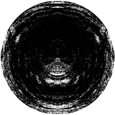 Kaotik Siyah ve Beyaz Monokrom Örnekleri ve Küre içindeki Soyut Gölgeler