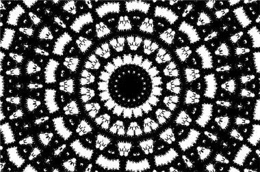 Siyah ve beyaz süslemeli arka plan. Mandala deseni.