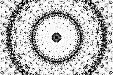 Siyah ve beyaz süslemeli arka plan. Mandala deseni.
