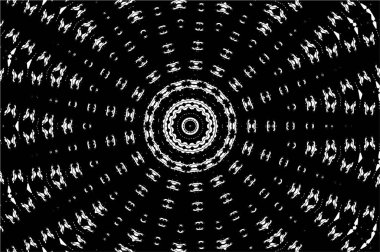 Dekoratif siyah beyaz arka plan. Mandala deseni.