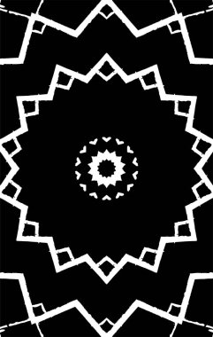 Siyah ve beyaz süslemeli arka plan. Mandala deseni.