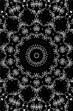 Süslü siyah beyaz arka plan. Mandala deseni.