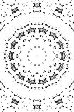 Süslü siyah beyaz arka plan. Mandala deseni.