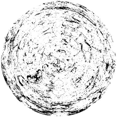 Kaotik Siyah ve Beyaz Monokrom Örnekleri ve Küre içindeki Soyut Gölgeler