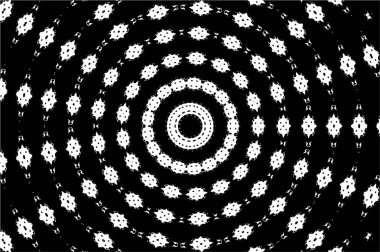 Siyah ve beyaz süslemeli arka plan. Mandala deseni.