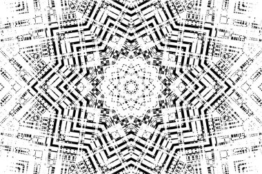 Dekoratif siyah beyaz arka plan. Mandala deseni.