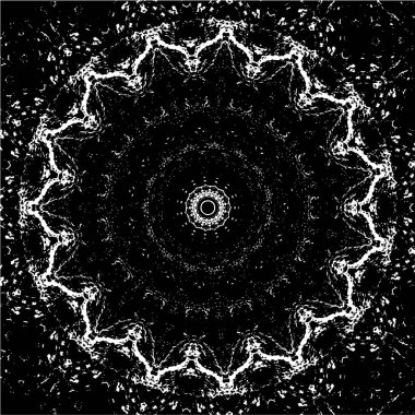 Siyah ve beyaz süslemeli arka plan. Mandala deseni.