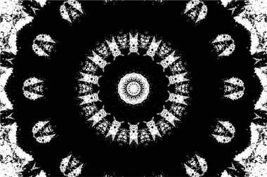 Dekoratif siyah beyaz arka plan. Mandala deseni.