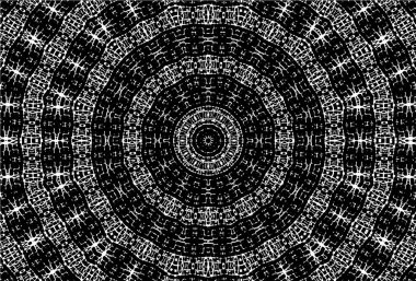 Dekoratif siyah beyaz arka plan. Mandala deseni.