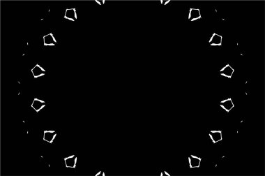 Siyah ve beyaz süslemeli arka plan. Mandala deseni.