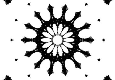 Kaleydoskopik desenli siyah beyaz yaratıcı arkaplan