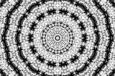 Siyah ve beyaz süslemeli arka plan. Mandala deseni.