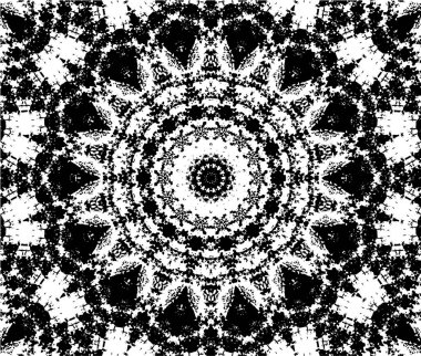 Süslü siyah beyaz arka plan. Mandala deseni.
