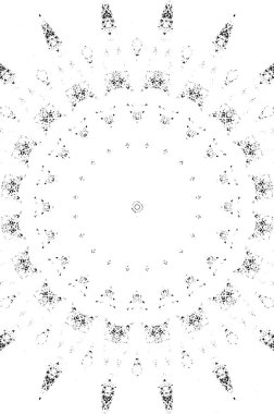 Siyah ve beyaz süslemeli arka plan. Mandala deseni.