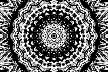 Siyah ve beyaz süslemeli arka plan. Mandala deseni.