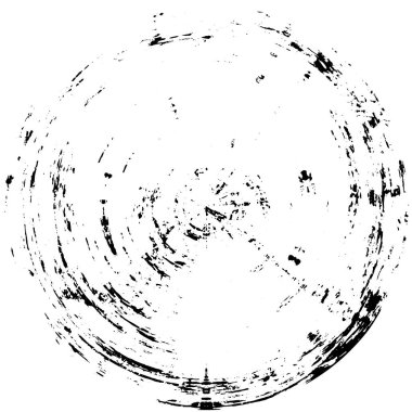 Siyah Grunge Yuvarlak Düzen Beyaz Arkaplan 'da izole edildi. Mürekkep Sıçratma Tasarımı 