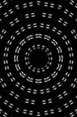 Siyah ve beyaz süslemeli arka plan. Mandala deseni.