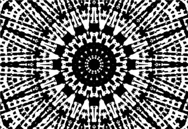 Siyah ve beyaz süslemeli arka plan. Mandala deseni.