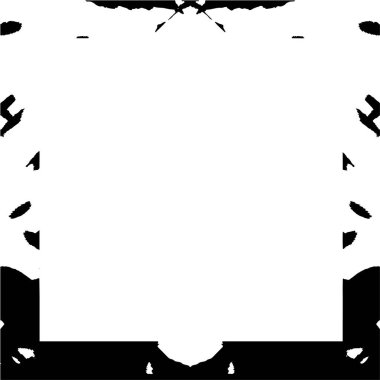 Beyaz arkaplanda kare grunge çerçeve, vektör illüstrasyonu.