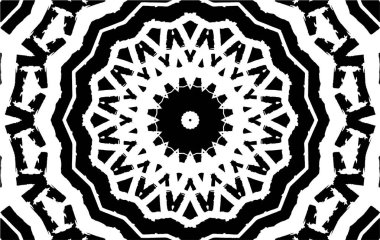 Siyah ve beyaz süslemeli arka plan. Mandala deseni.