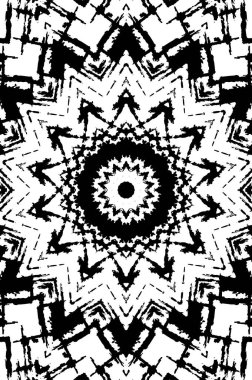 Siyah ve beyaz süslemeli arka plan. Mandala deseni.