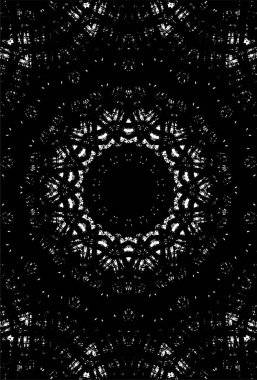 Siyah ve beyaz süslemeli arka plan. Mandala deseni.