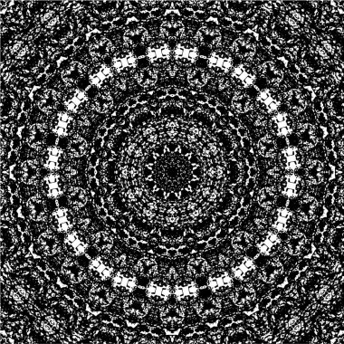 Siyah ve beyaz süslemeli arka plan. Mandala deseni.