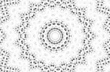Mandala deseni. Süslü siyah beyaz arkaplan. 