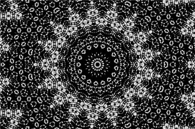 Mandala deseni. Süslü siyah beyaz arkaplan. 