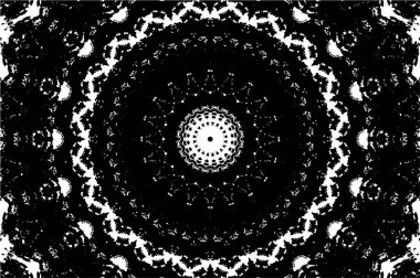 Siyah ve beyaz süslemeli arka plan. Mandala deseni.