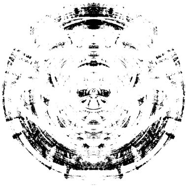 Siyah ve beyaz soyut grunge arka plan. Beyaz arkaplanda yuvarlak şekil