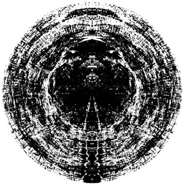 Siyah ve beyaz soyut grunge arka plan. Beyaz arkaplanda yuvarlak şekil