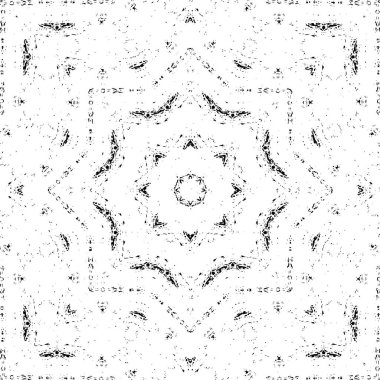 Süslü siyah beyaz mozaik desenli