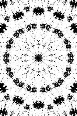 Süslü siyah beyaz mozaik desenli