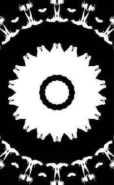 Siyah ve beyaz süslemeli arka plan. Mandala deseni.