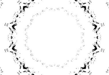 Süslü kaleydoskopik siyah beyaz arkaplan.